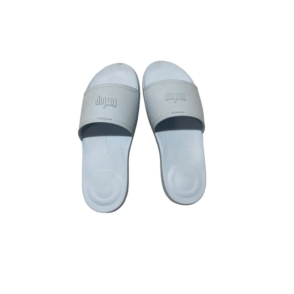 Light Blue Rubber Slides iQushion Ergonomic Size 11 by FitFlop